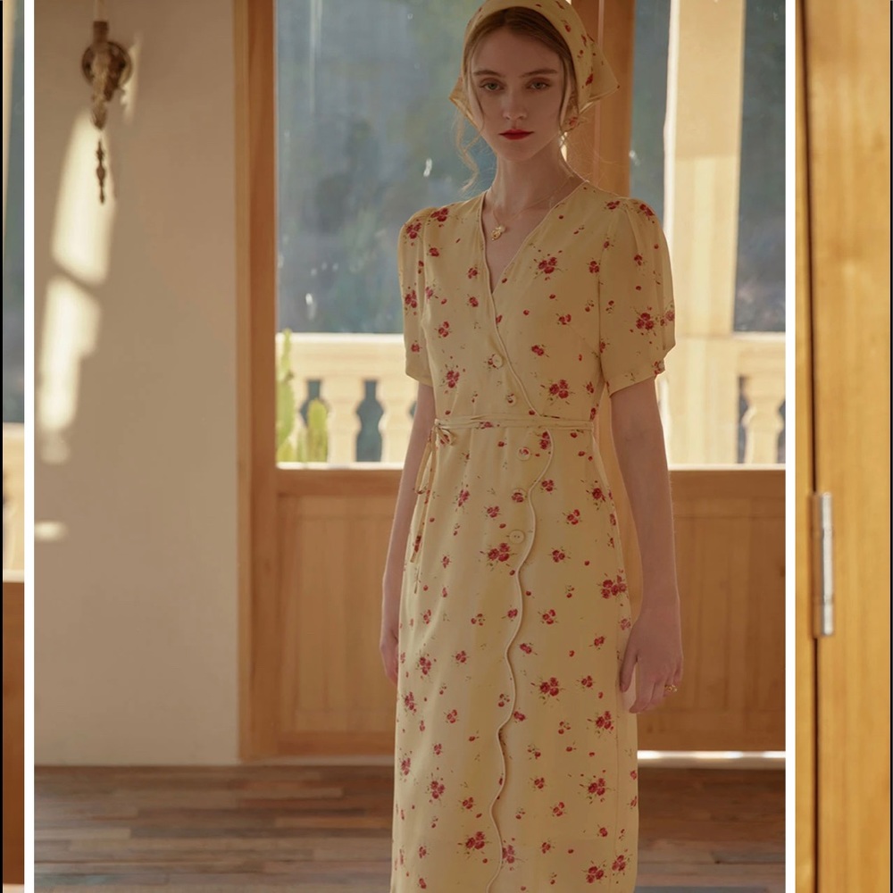 Kimura Floral-Print Midi Dress